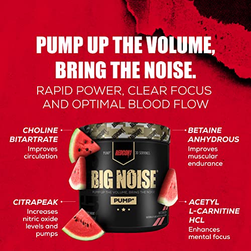 REDCON1 Big Noise Non-Stim Pre Workout Powder - Pump, Muscular Endurance + Focus REDCON1US supplements