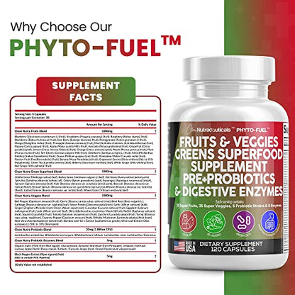 Fruits and Veggies Supplement Reds & Green Superfood - A Natural Balan Clean NutraceuticalsUS supplements
