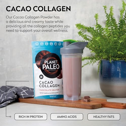Planet PaleoCacao Collagen Powder (285g, 30 Servings) - MSC Certified, Wild Caught Marine Collagen Planet PaleoAu supplements