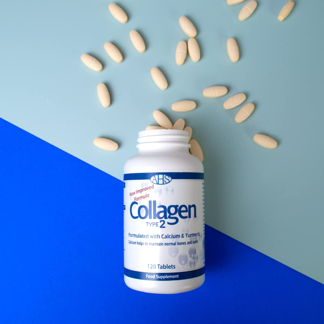 AHS Collagen Type 2 120 Tablets - 4500MG Per Day - Formulated with Calcium and Turmeric AHSAu supplements