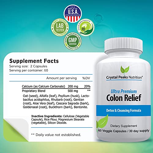 CRYSTAL PEAKS NUTRITION Natural Colon Cleanser Capsules for Constipation Relief CRYSTAL PEAKS NUTRITIONAu supplements