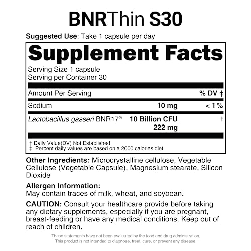 AceBiome BNRThin S30, Lactobacillus Gasseri BNR17, 10 Billion CFU Guaranteed AceBiomeUS supplements