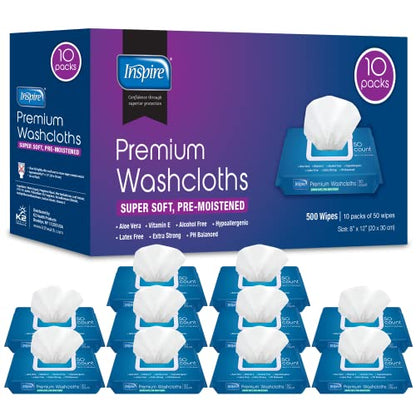 Inspire Adult Wet Wipes, Adult Wash Cloths, Adult Wipes for Incontinence InspireUS supplements