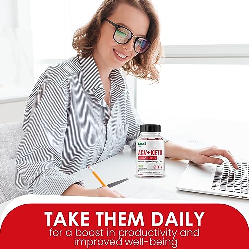 Nutrocell Simpli Health ACV Ketos Gummies Keto Apple Cider Vinegar 1050mg NutrocellUS supplements
