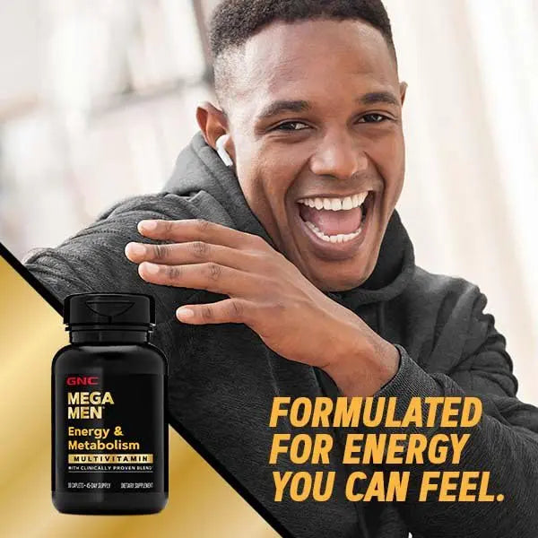GNC Mega Men Energy & Metabolism Multivitamin | Antioxidants and Increased Calorie Burning | 180 Count GNCAu supplements