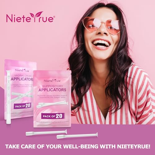 Nieteyrue 20-Packs Suppository Applicators for Women, Disposable, Individually Wrapped NieteyrueAu supplements