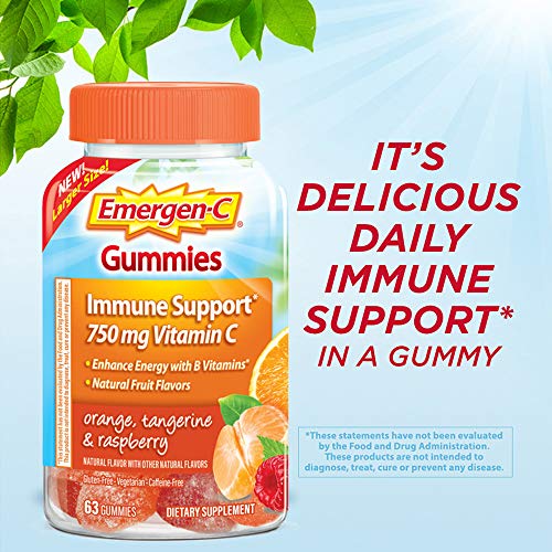 Emergen-C 750mg Vitamin C Gummies for Adults, Immune Support Gummies Emergen-CUS supplements