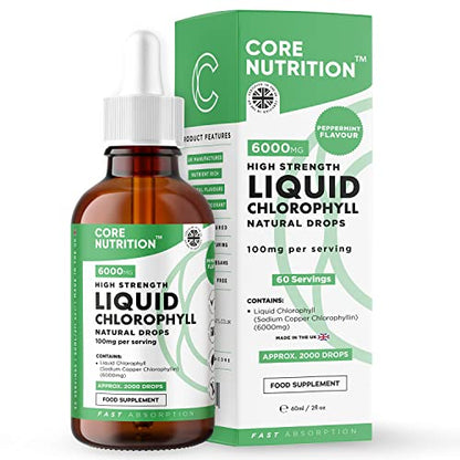 Core Nutrition Liquid Chlorophyll Drops for Water - 2 Fl. Oz for 60 Servings - 2 Month Supply Core NutritionUS supplements