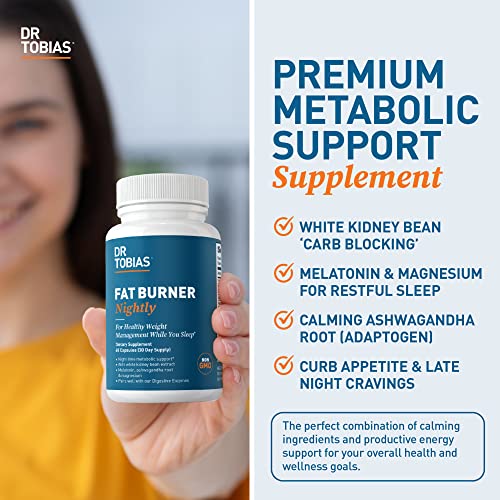 Dr. Tobias Fat Burner Nightly, Night Time Metabolic Support with White Kidney Bean Extract Dr. TobiasUS supplements