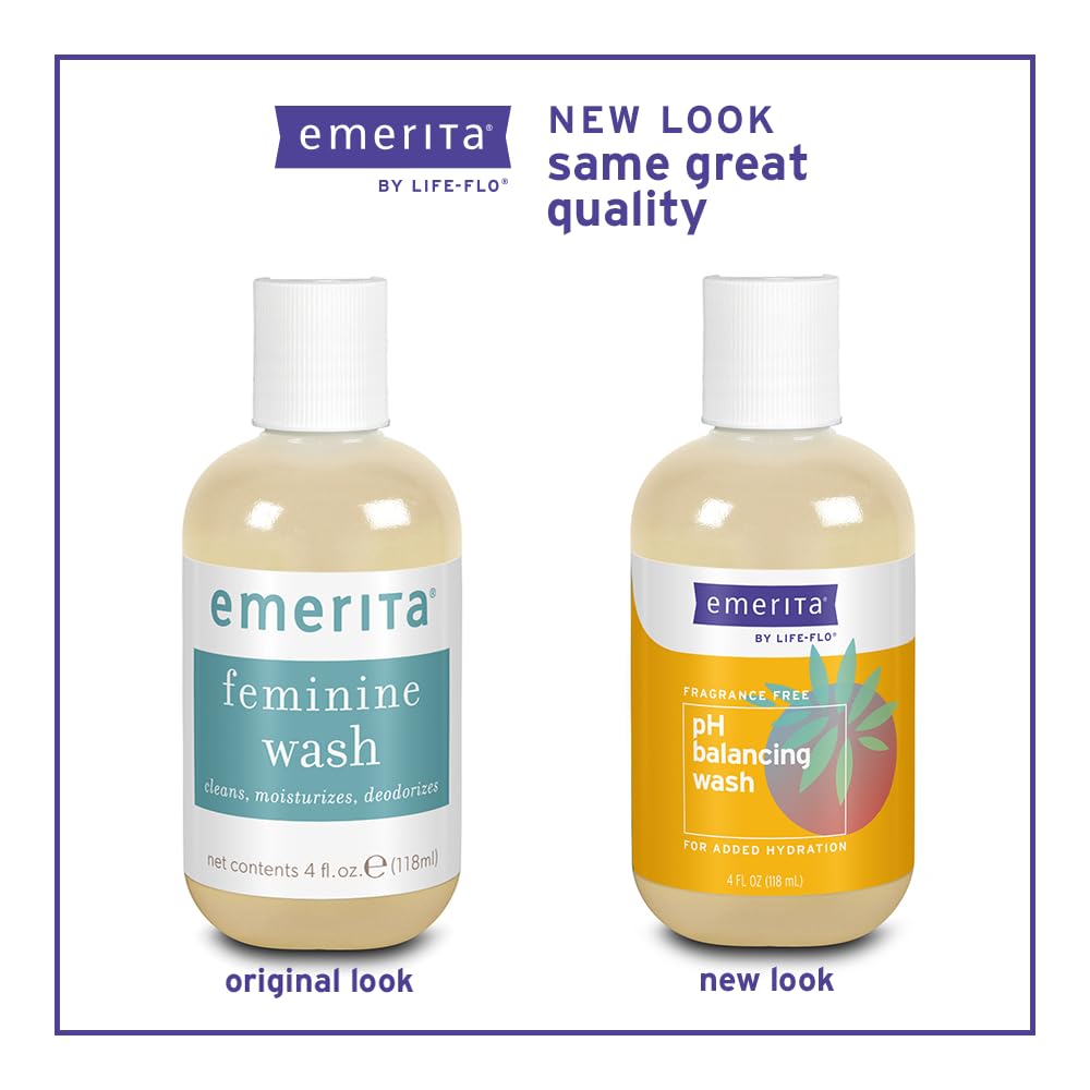 Emerita by Life-flo pH Balancing Feminine Wash, Hydrating Cleanser Soothes Delicate Areas EmeritaAu supplements
