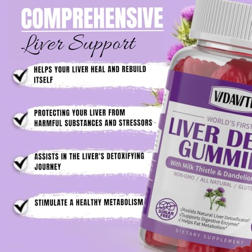 VIDAVITE Sugar-Free Liver Cleanse Detox & Repair Gummies — 1500mg Silymarin Milk VIDAVITEAu supplements