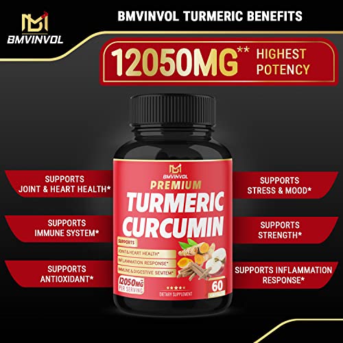 (2 Packs) Premium Turmeric Curcumin Supplement 12050mg with Ginger, Apple Cider Vinegar BMVINVOLAu supplements