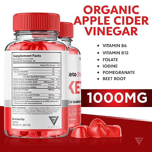 (3 Pack) Keto Bites ACV Gummies, KetoBites Keto ACV Gummies Advanced Weight Loss FyvusUS supplements