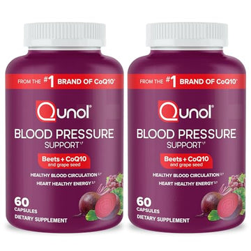 Qunol Beets Capsules for Blood Pressure Support, 3 in 1 Beets + CoQ10 + Grape Seed QunolUS supplements