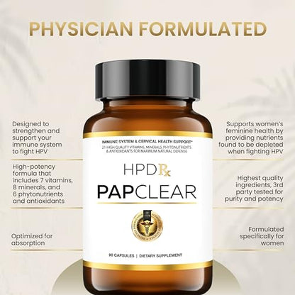 HPD Rx PAPCLEAR Physician Formulated | All Natural HPV Immune Support Supplement HPD RxUS supplements