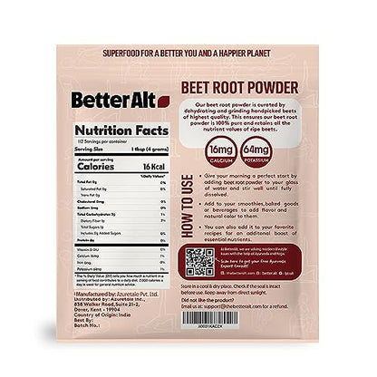 Better Alt Beet Root Powder - 16oz, 100% Natural Nitric Oxide Booster, Beet Juice Powder Better AltUS supplements