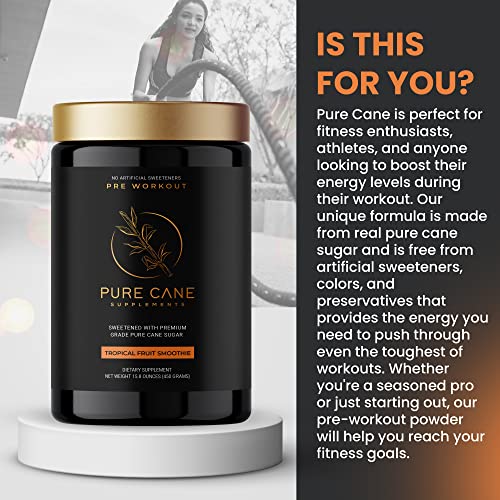 Pure Cane Natural Pre Workout Powder for Men & Women - No Artificial Sweeteners Pure Cane Supplements, Inc.US supplements