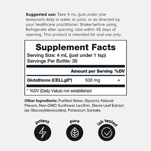 Lab Tested Ultra Bioavailable Liposomal Glutathione - 4 fl. oz Mixable Wild Berry Natural ToniiqUS supplements