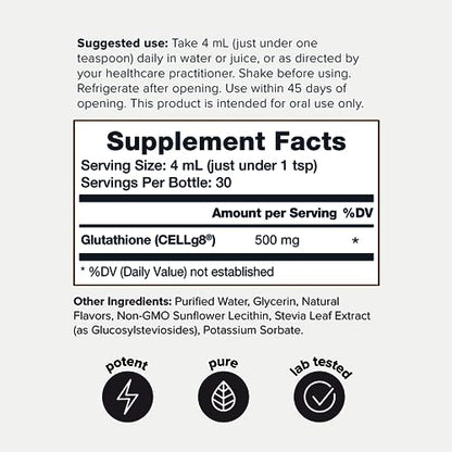 Lab Tested Ultra Bioavailable Liposomal Glutathione - 4 fl. oz Mixable Wild Berry Natural ToniiqUS supplements