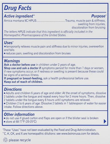 Boiron Arnicare Tablets for Pain Relief from Muscle Pain, Joint Soreness, Swelling from Injury or Bruises BoironAu supplements