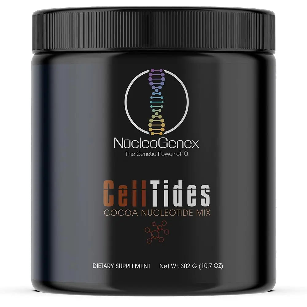 Nucleogenex - CellTides Cocoa Flavor - Nucleotide-Based Nutritional Supplement for Enhanced Cellular Health - Supports Digestive Health, Nutrient Absorption, and Microflora Growth - Net Wt. 302g NucleOGenexAu supplements