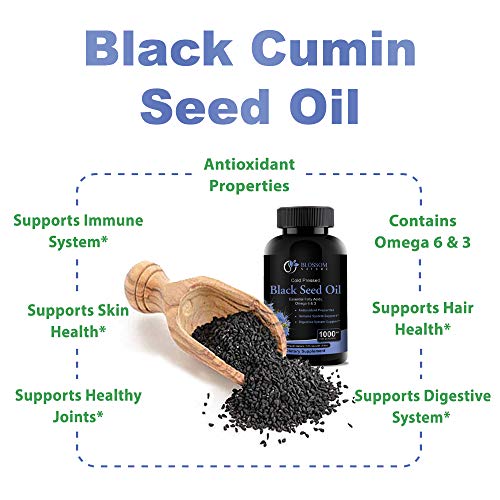 Black Seed Oil Capsules 1000mg - Premium Black Cumin Seed Oil Capsules - Black Seed Blossom NatureAu supplements