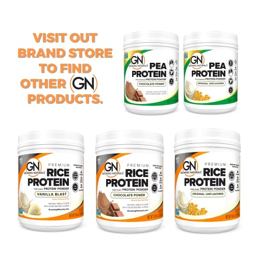 Growing Naturals | Vanilla Raw Pea Powder 15g Plant Protein | 2.8G BCAA, Low-Carb Growing NaturalsAu supplements