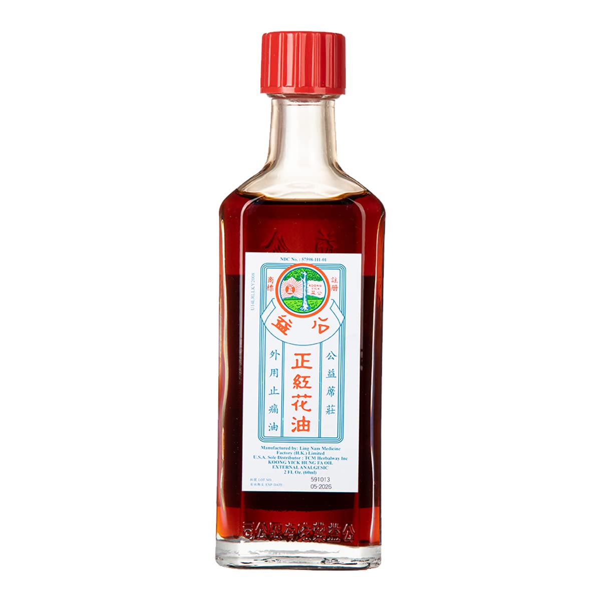 Koong Yick Hung FA Red Flower External Analgesic Oil, Simple Backache Arthritis Strains Bruises Sprain, Authentic US Import (One Pack) Koong YickAu supplements