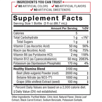 Force Factor Total Beets Superfood Shots for Healthy All-Day Stamina, Energy Drink Alternative Force FactorUS supplements