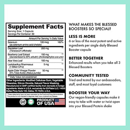 BLESSED Booster De-Bloat & Gut Fix - Daily De-Bloat & Gut Health for Belly Bloat Relief BLESSEDUS supplements