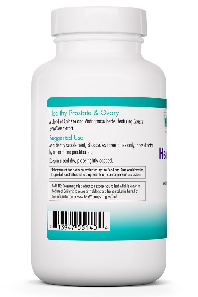 NutriCology Healthy Prostate & Ovary - Herbal Blend with Crinum Latifolium - Hormone Support for Men & Women - Vegetarian Capsules - Hypoallergenic Formula - 60 Servings - 180 Count Allergy Research GroupAu supplements