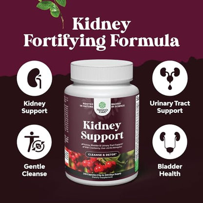 Kidney Support Cranberry Supplement for Women and Men - High Strength Kidney Natures CraftUS supplements