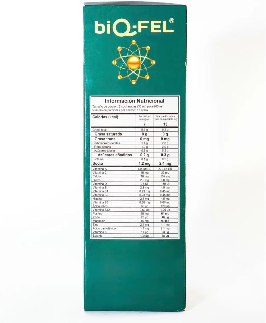 biQ-FEL Daily Multivitamin for Men and Women Liquid Natural Extracts Energy Focus 500ml biQ-FELAu supplements