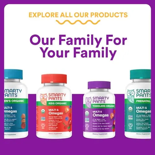 SmartyPants Toddler Multivitamin Gummies - Improved Formula: Omega 3 (DHA/EPA), Vitamins D3, C, Vitamin B12, B6, A, K & Zinc SmartyPantsAu supplements