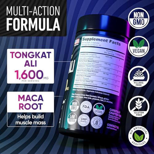 Tongkat Ali Supplement 1600MG - Longjack Tongkat Ali for Men - Euryco Alpha FlowUS supplements