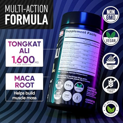 Tongkat Ali Supplement 1600MG - Longjack Tongkat Ali for Men - Euryco Alpha FlowUS supplements