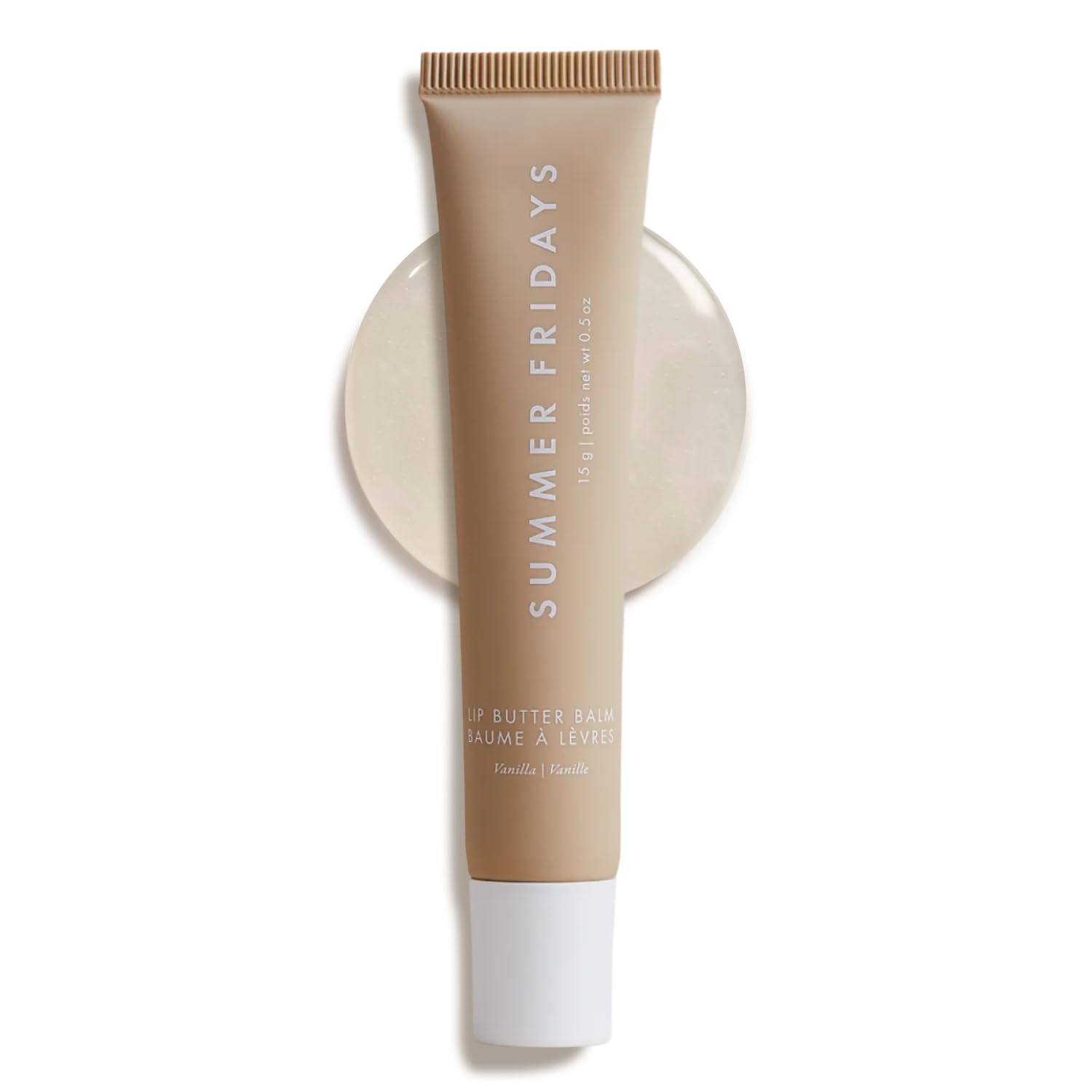 Summer Fridays Lip Butter Balm - Conditioning Lip Mask and Lip Balm for Instant Moisture, Shine and Hydration - Sheer-Tinted, Soothing Lip Care - Vanilla (.5 Oz) Summer FridaysAu supplements
