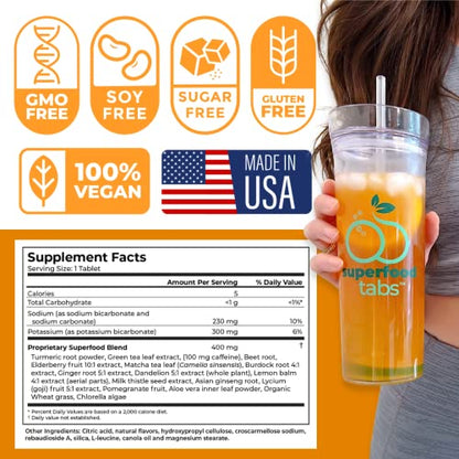 skinnytabs Superfood Tabs Detox Cleanse Drink - Fizzy Nutrition Supplement skinnytabsUS supplements