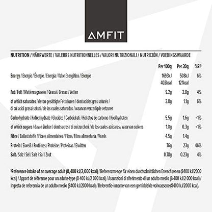 Amazon Brand - Amfit Nutrition Whey Protein Powder, White Chocolate Flavour, 33 Servings, 1 kg Amfit NutritionUS supplements