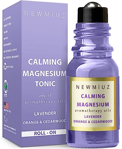 Calm Magnesium Roller Lavender Orange Cedarwood Essential Oil Roll On Calming Aromatherapy Self Care New MiuzAu supplements