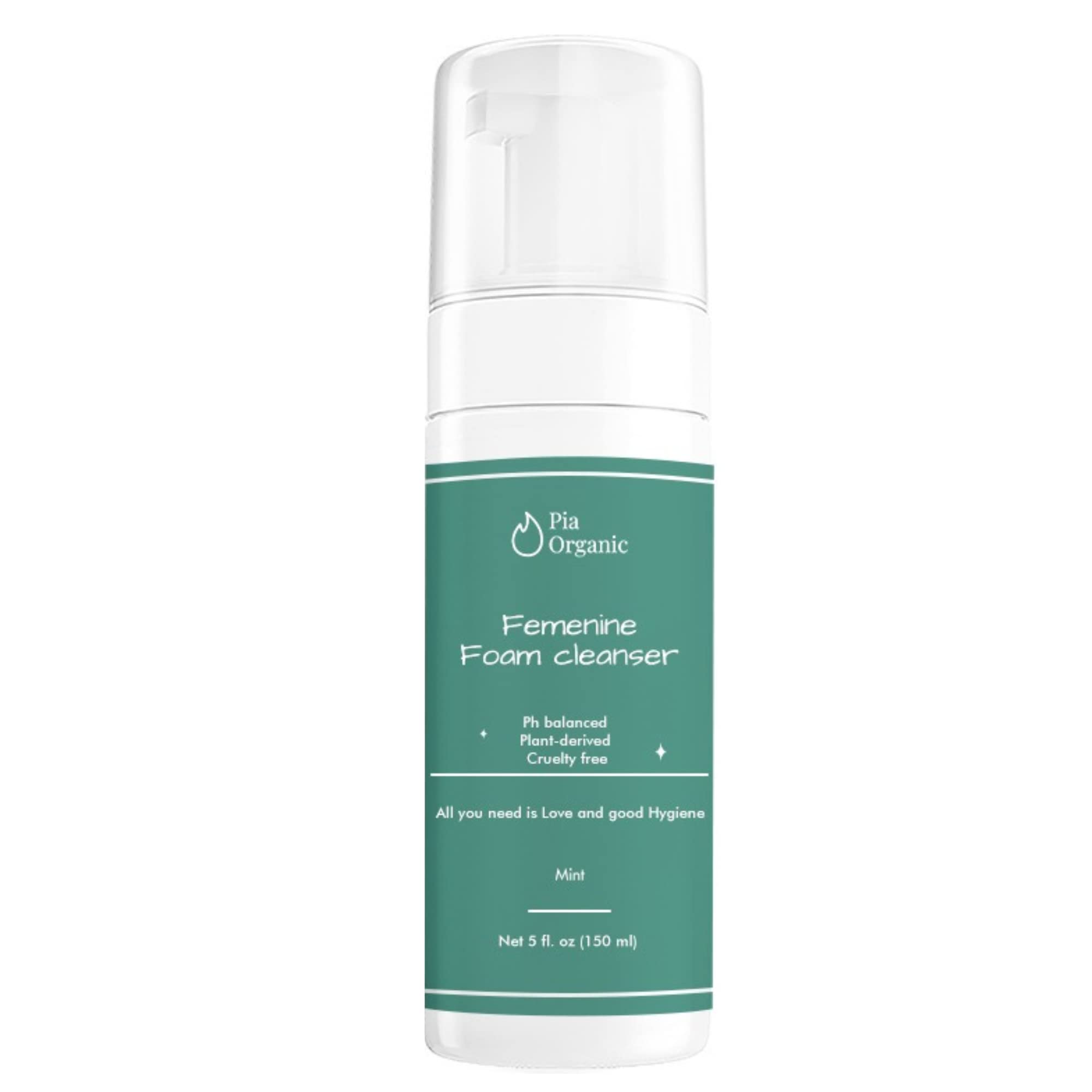 Pia Organic Mint Feminine Foam Cleanser Organic wormwood/olive leaf, Foaming PH Balance Feminine Wash Pia OrganicAu supplements