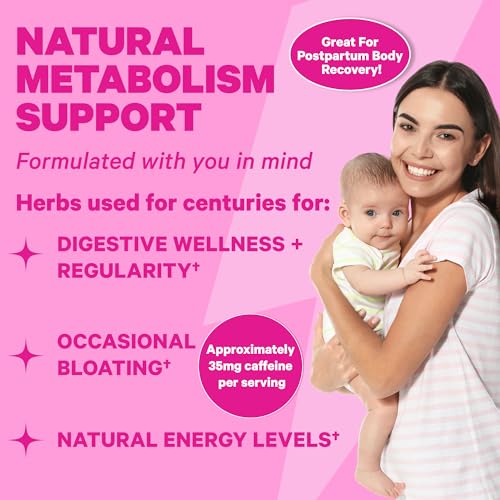 Pink Stork Slim Tea with Organic Dandelion Root, Green Tea, Ginger and Hibiscus for Detox Pink StorkAu supplements