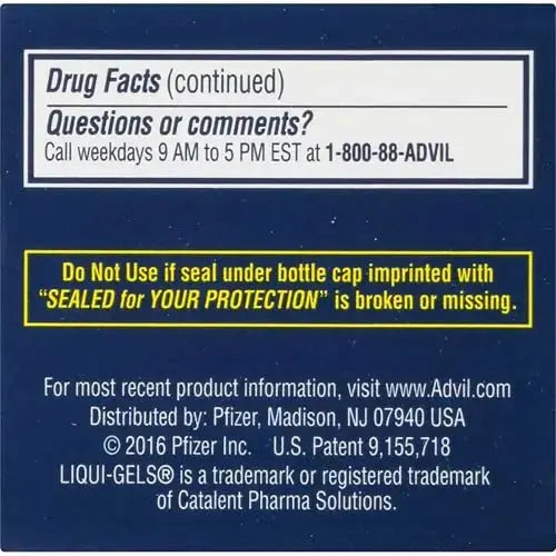 Advil PM Liqui-Gels Pain Reliever and Nighttime Sleep Aid, Pain Medicine with Ibuprofen for Pain Relief and Diphenhydramine HCL for a Sleep Aid - 40 Liquid Filled Capsules - Back to College AdvilAu supplements