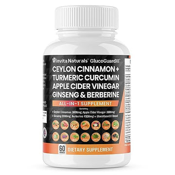 Ceylon Cinnamon 3000mg Apple Cider Vinegar 3000mg Turmeric 2000mg Panax Ginseng Winvita NaturalsAu supplements