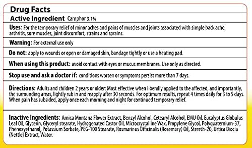 MaxRelief Arnica Montana Pain Cream - Advanced Formula for Deep Relief - Soothe Knee, Joint & Muscle Pain - Reduce Swelling, Joint Inflammation Fibromyalgia & Plantar Fasciitis Relief - Emu Oil 2oz MaxReliefAu supplements