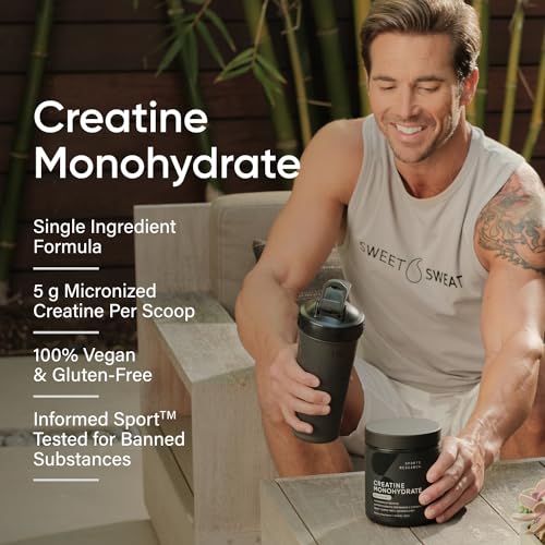 Sports Research Creatine Monohydrate - Gain Lean Muscle, Improve Performance Sports ResearchUS supplements