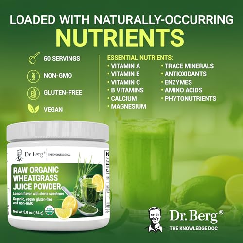 Dr. Berg USDA Certified Organic Green Powder Superfood (60 Servings) - Made with Raw Dr. Berg NutritionalsUS supplements