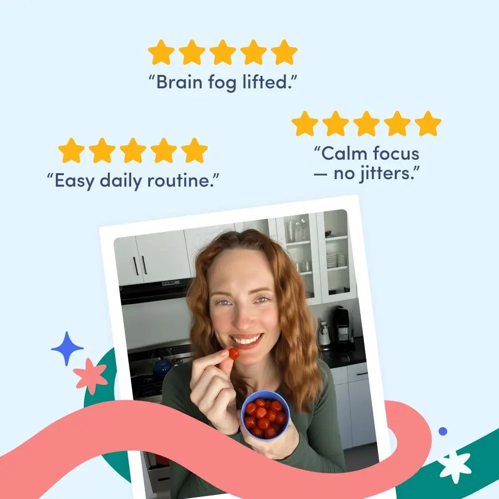 FIRST DAY Women’s Brain Gummies for Focus, Memory & Clarity | Cognizin® Citicoline + Phosphatidylserine | Natural Sustained Energy, Peach Flavor FIRST DAYAu supplements