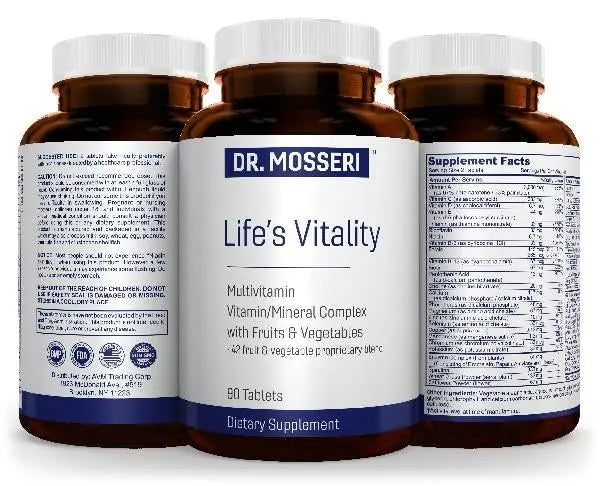 DR. MOSSERI Life's Vitality Vegan Multivitamin for Men & Women – Non-GMO Formula with 42 Fruits and Vegetables, Daily Multivitamin and Mineral Complex DR. MOSSERIAu supplements